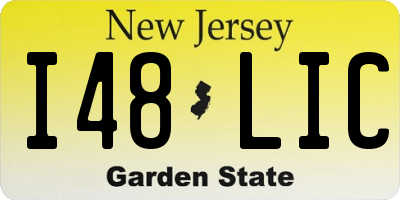 NJ license plate I48LIC