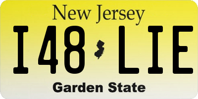 NJ license plate I48LIE