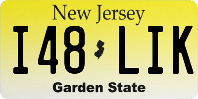 NJ license plate I48LIK