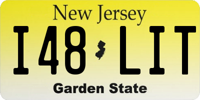 NJ license plate I48LIT