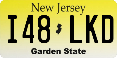 NJ license plate I48LKD