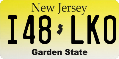 NJ license plate I48LKO
