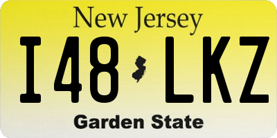 NJ license plate I48LKZ