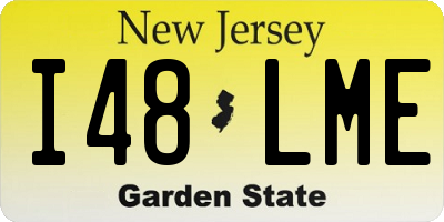NJ license plate I48LME