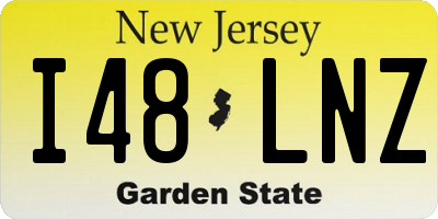 NJ license plate I48LNZ