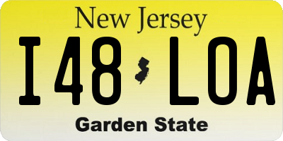 NJ license plate I48LOA