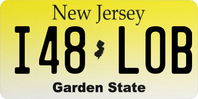 NJ license plate I48LOB