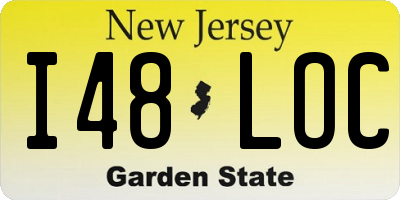 NJ license plate I48LOC