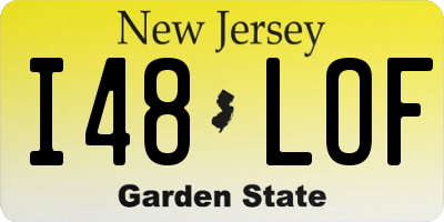 NJ license plate I48LOF
