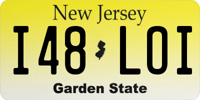 NJ license plate I48LOI