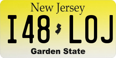 NJ license plate I48LOJ