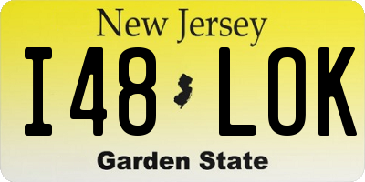 NJ license plate I48LOK