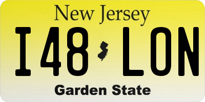 NJ license plate I48LON
