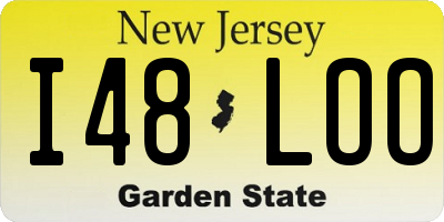 NJ license plate I48LOO