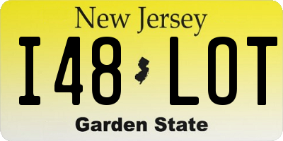 NJ license plate I48LOT