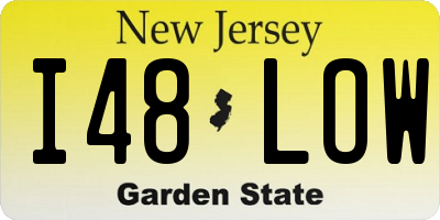 NJ license plate I48LOW