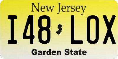 NJ license plate I48LOX