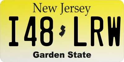 NJ license plate I48LRW