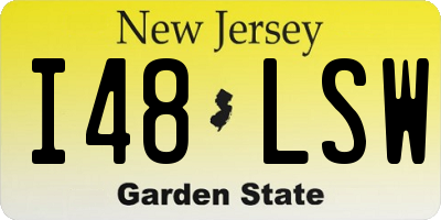 NJ license plate I48LSW