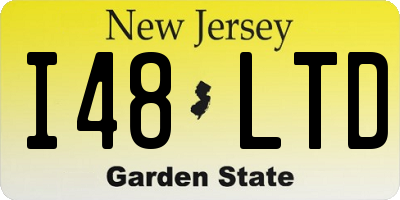 NJ license plate I48LTD