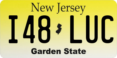 NJ license plate I48LUC