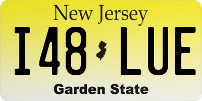 NJ license plate I48LUE