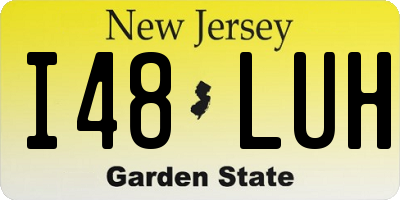 NJ license plate I48LUH