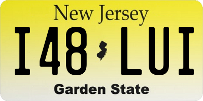 NJ license plate I48LUI