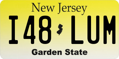 NJ license plate I48LUM