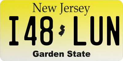 NJ license plate I48LUN