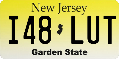 NJ license plate I48LUT
