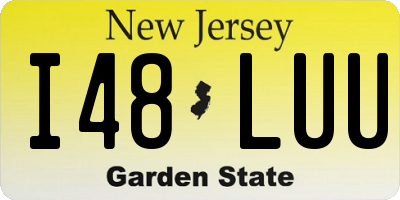 NJ license plate I48LUU