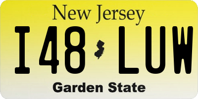 NJ license plate I48LUW