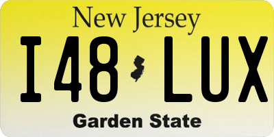 NJ license plate I48LUX