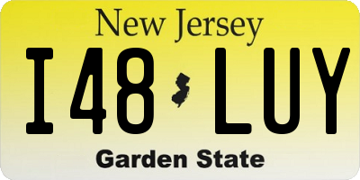 NJ license plate I48LUY