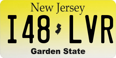 NJ license plate I48LVR