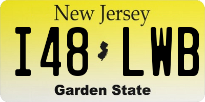 NJ license plate I48LWB