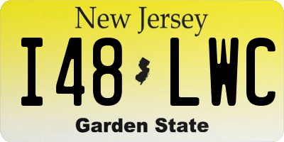NJ license plate I48LWC