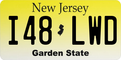 NJ license plate I48LWD
