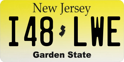 NJ license plate I48LWE