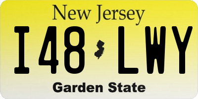 NJ license plate I48LWY