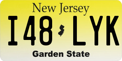 NJ license plate I48LYK