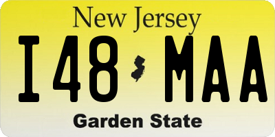 NJ license plate I48MAA