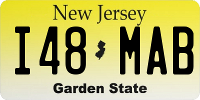 NJ license plate I48MAB