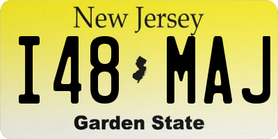 NJ license plate I48MAJ