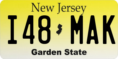 NJ license plate I48MAK