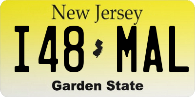 NJ license plate I48MAL