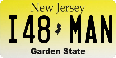 NJ license plate I48MAN