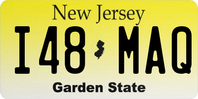 NJ license plate I48MAQ