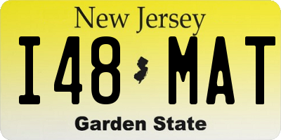 NJ license plate I48MAT